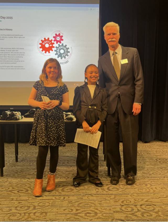 Sean O'Neill with students